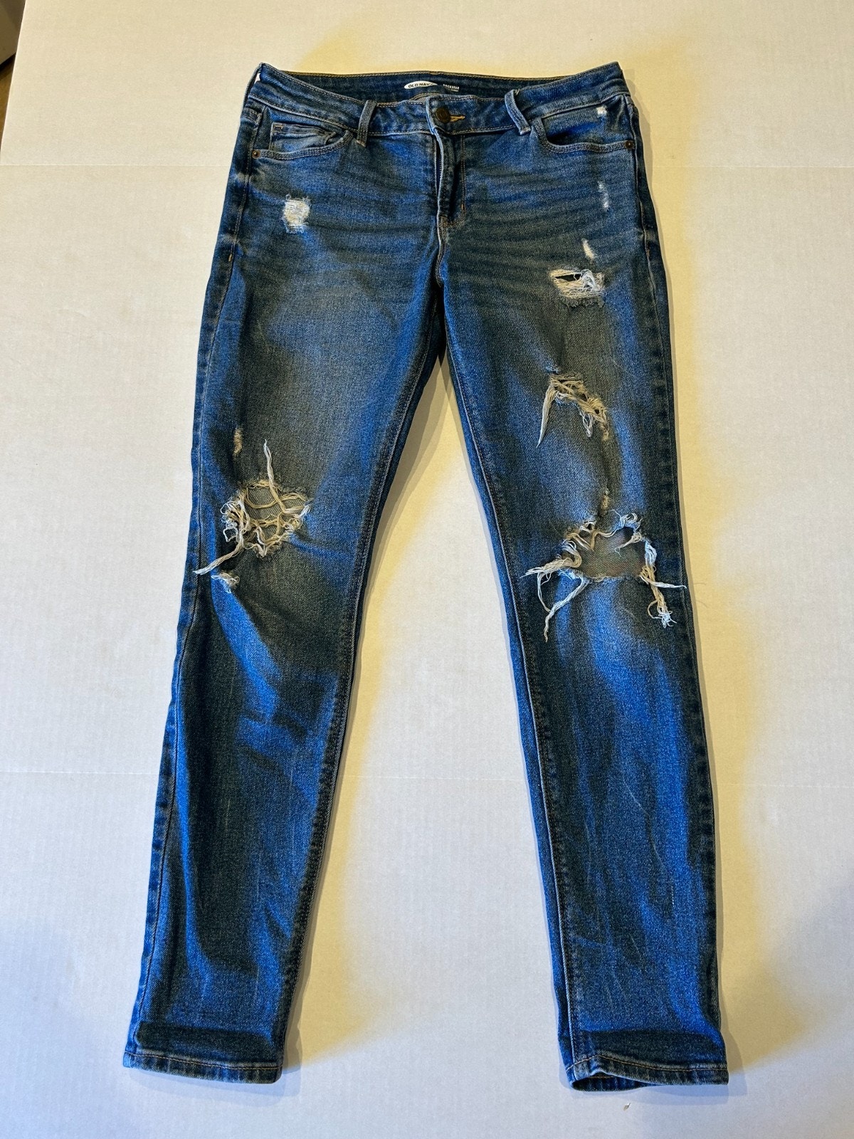 Old Navy Rockstar Super Skinny Jeans Womens 6 Distressed Denim